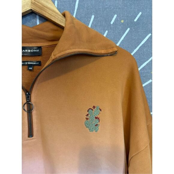 NWT Carbon38 Ombré French Terry Half Zip Cactus - Picture 8 of 11